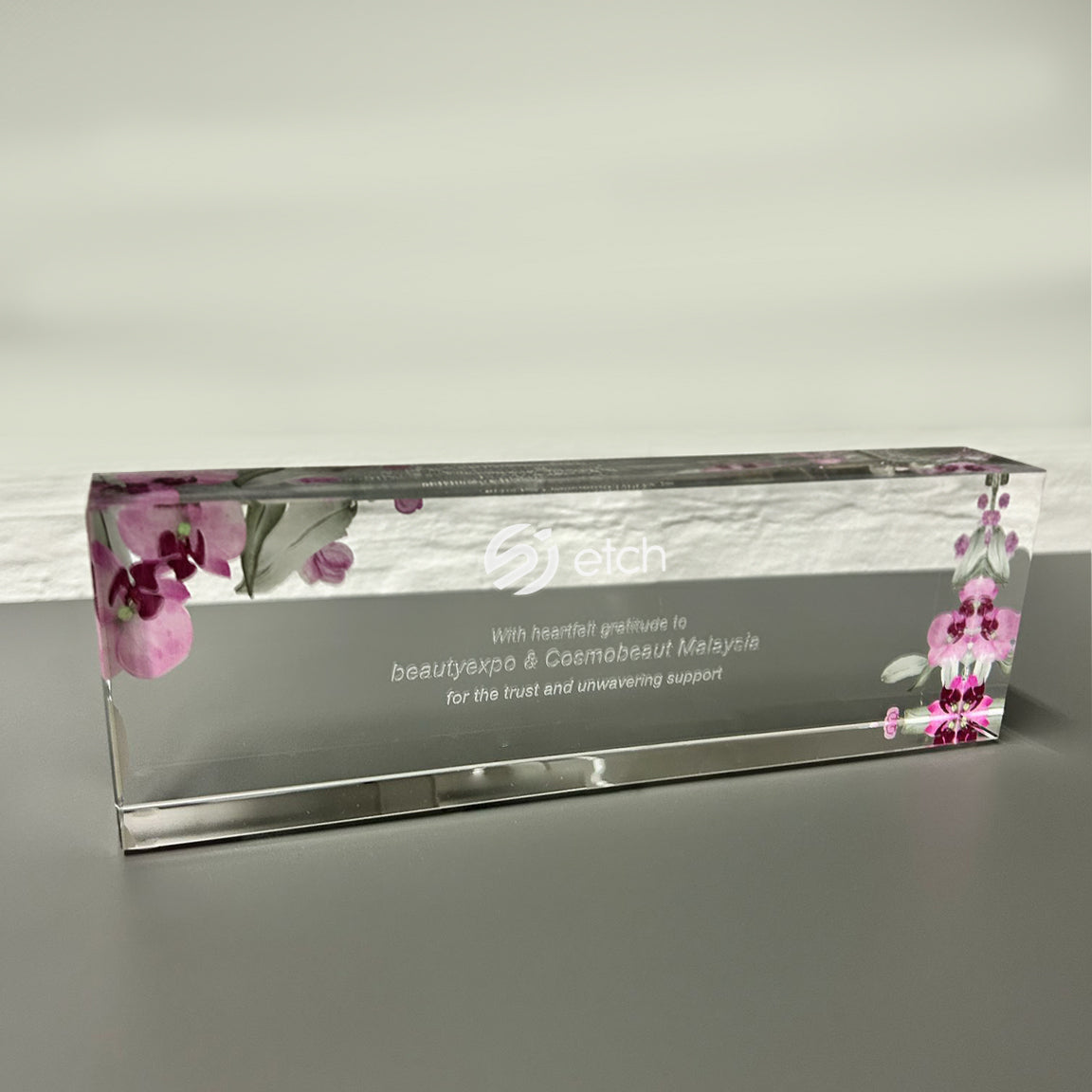 Singapore National Flower Crystal Block