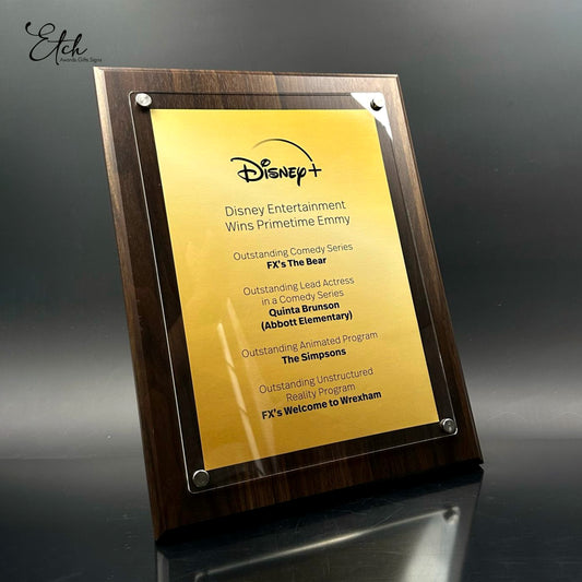 Certificate Print with Acrylic cover on Wooden Plaque