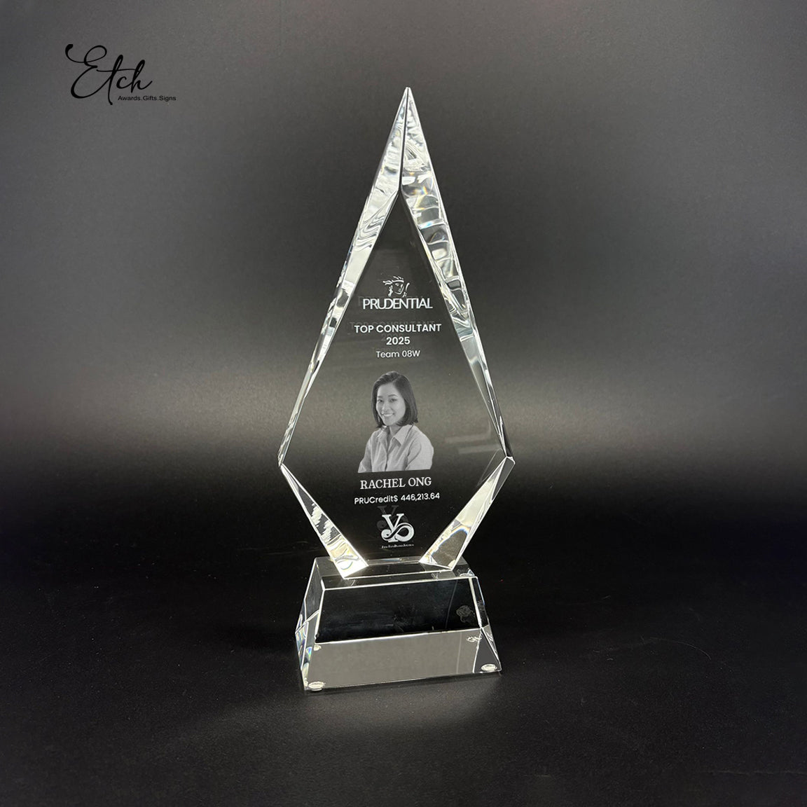 Crystal Apex Edge Trophy Award