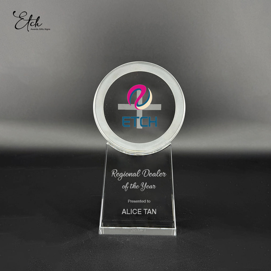 Frosted Ring Circle Award