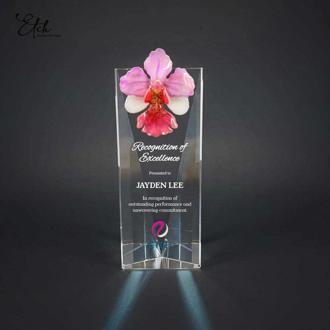Triangular Orchid Crest Award