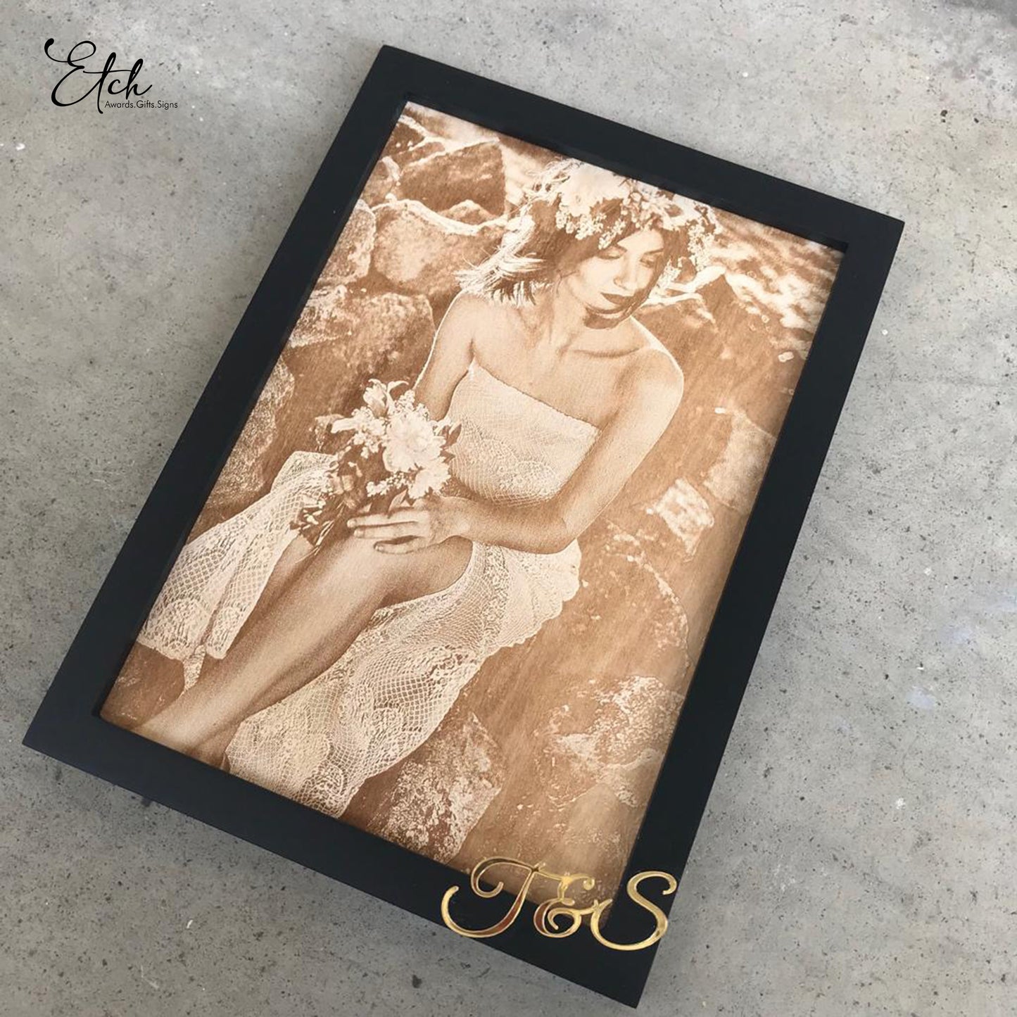 Wedding Gift  - Image Engraving on Wood