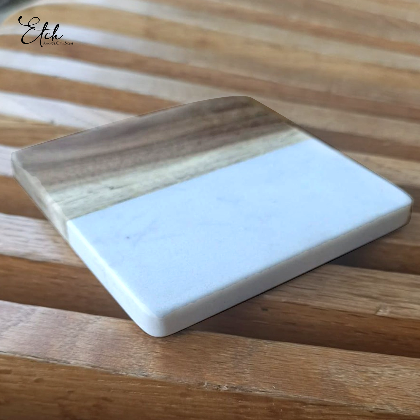 Custom Marble Wooden Coaster